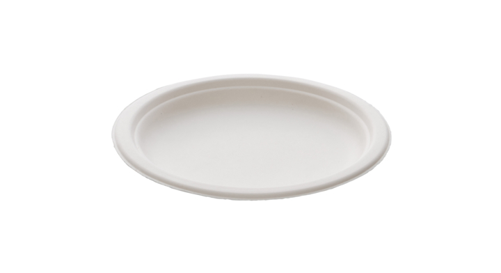 Bord, suikerriet, rond 18cm (50 stuks)