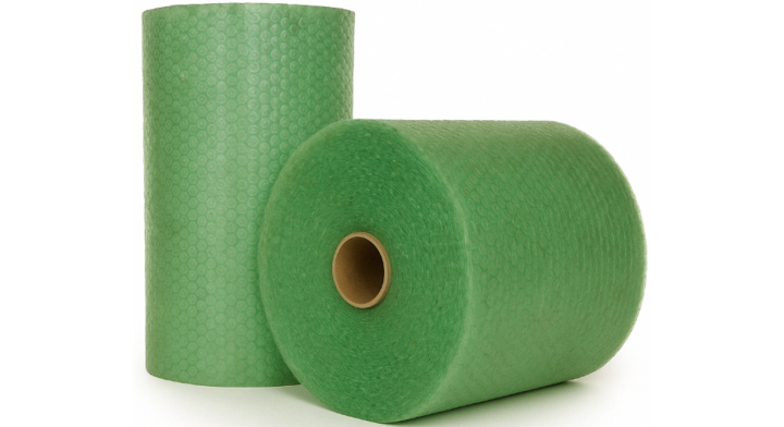 Noppenfolie, 100 cm x 100m, recycled groen 75my nop10mm