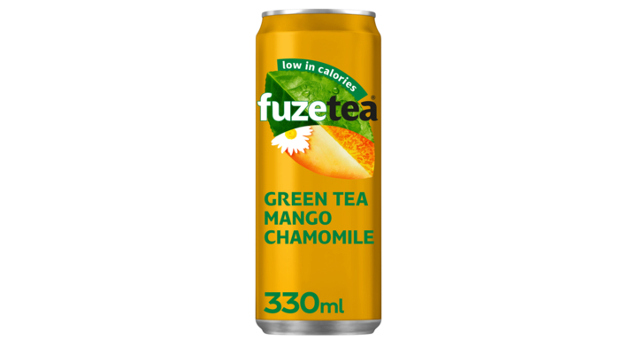 Frisdrank fuze tea green mango chamom blik 330ml(284976)