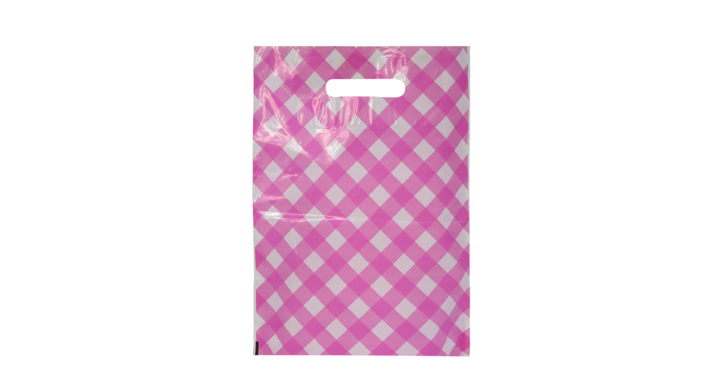 Draagtas, 45x50+2x4cm, ldpe, dkt, brabant bont roze (500 st)