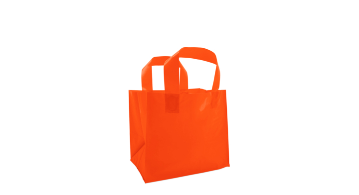 Blokbodemtas, 21+15x19cm, plastic, oranje (250 stuks)