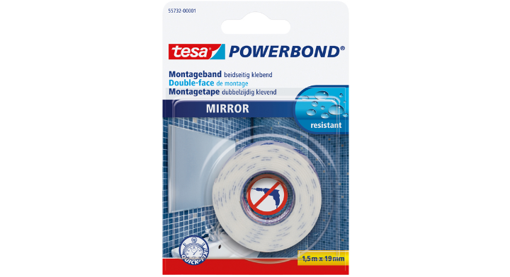 Montagetape tesa spiegel dubbelz 19mmx1.5m(55732-00001-02)