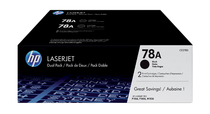 Tonercartridge hp ce278ad no 78a 2k duopack doos/2 stuks