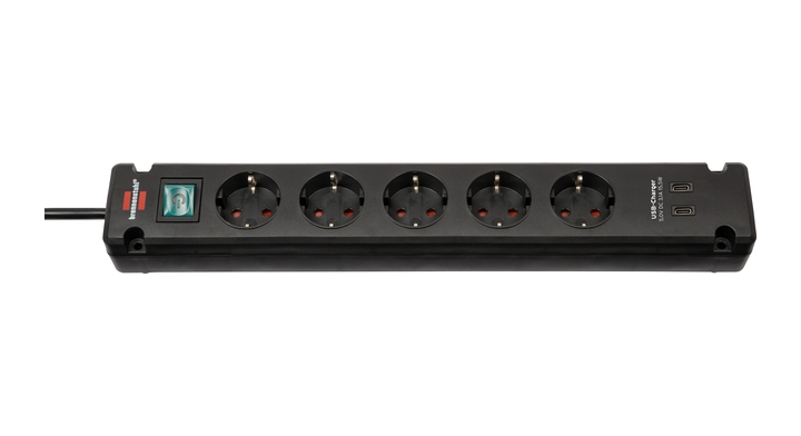 Stekkerdoos brennenstuhl brem 5vdig 2 usb c 3m zw(1150660415