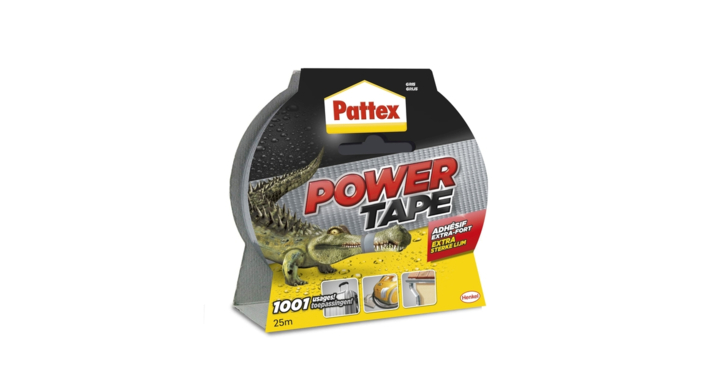 Plakband pattex power tape 50mmx25m grijs