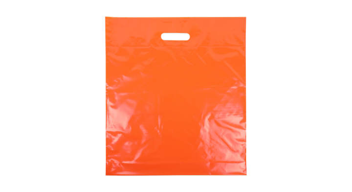 Draagtas, 45x50+2x4cm, ldpe, dkt, oranje (400 stuks)