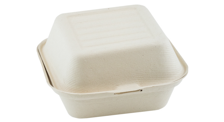 Hamburger Box,suikerriet, 120x120x68mm (500 stuks)