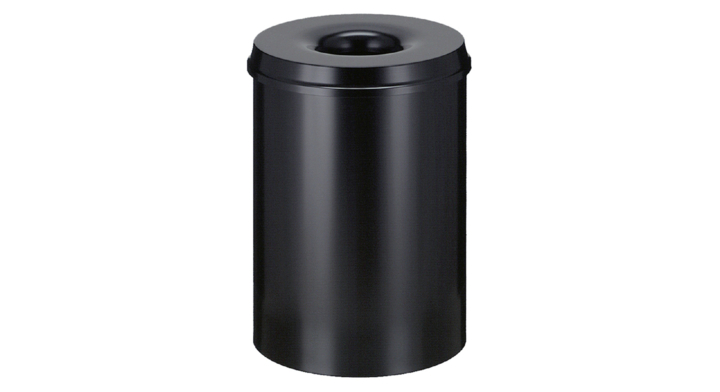 Papierbak+vlamdover vepabins 30liter ¥33.5cm zwart