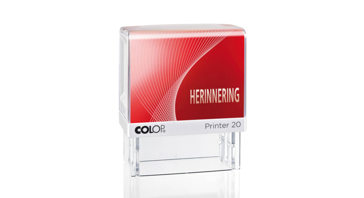 Tekststempel colop printer 20 herinnering rood