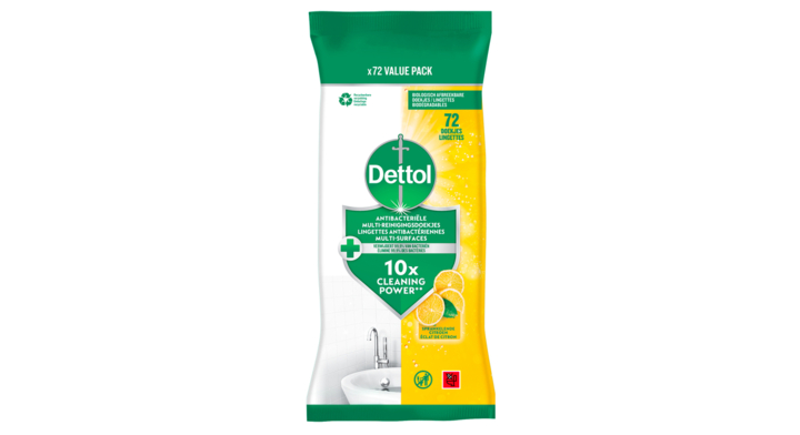 Reinigingsdoekjes dettol antibact citrus 72st(3287054)