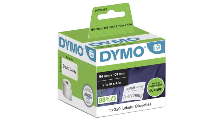 Etiket dymo 99014 labelprint badgelabel 54x101mm