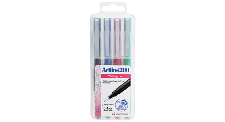 Fineliner artline 200 rond fijn asssorti(ek 200n/4psv1)