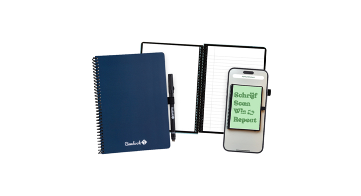 Notitieboek bambook navy a5 lijn 40pag uitwisb(8720618316622