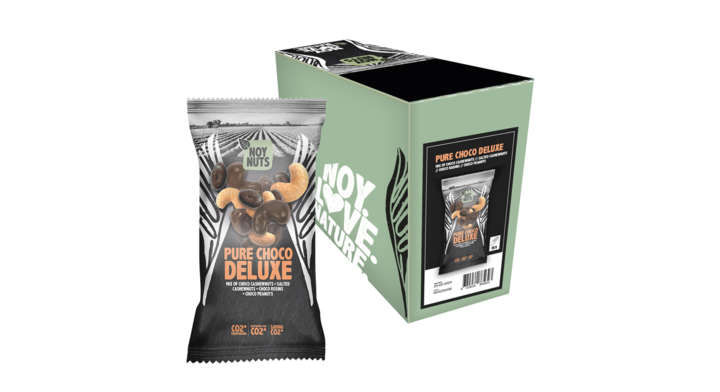 Cashewnoten noynuts pure choco deluxe mix zak 45gr(70104501)