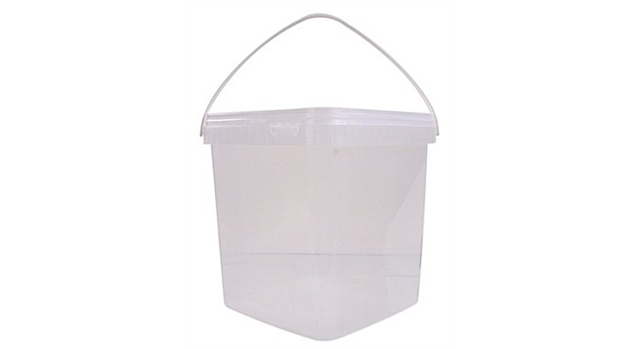 Emmer vierkant, PP, 199x199x140mm, 3.5l, transp., (1920 st.)