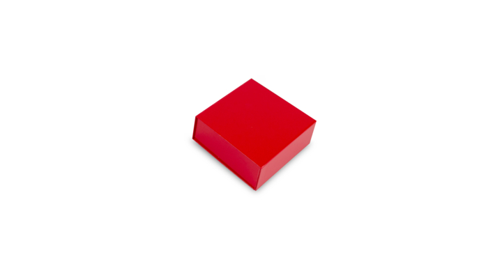 Magneetdoos, 14x14,5x5,7cm, glans laminaat, rood (25 stuks)