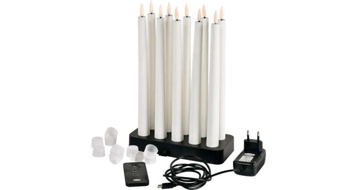 Duni Kaarsen | Oplaadbare Lamp | Set | White | 208775 (10 stuks)