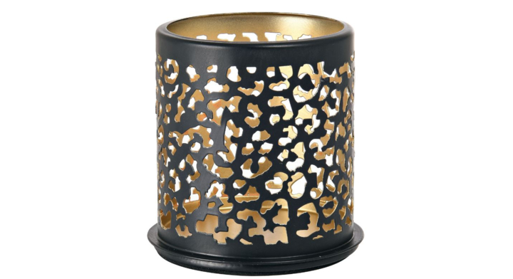 Duni | LED Lamphouder | 75x75mm | Kandelaar Safari Leopard Black | 191159 (8 stuks)