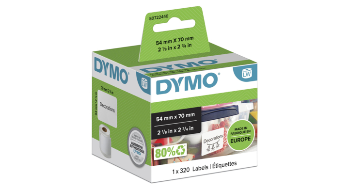 Etiket dymo 99015 labelprint disklabel 54x70mm