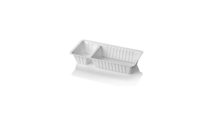 Snackbakjes, A23, PS, 170x95x33mm + vakje, wit (1000 stuks)