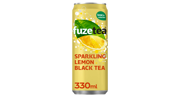 Frisdrank fuze tea black tea sparkling lemon 330ml(284949)