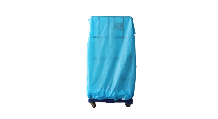 Ldpe containerhoezen, 100/50x250cm, 50my, blauw (50 stuks)