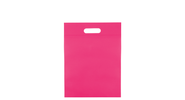 Draagtas, non-woven, 30x40cm, greep gestanst, roze (400 st)