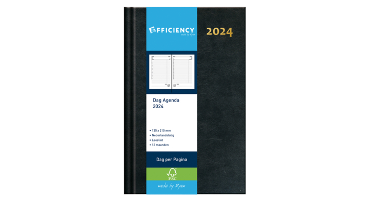 Agenda ryam efficiency kort 1dag 2025, 135x210mm
