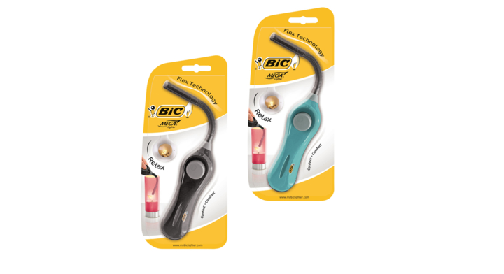 Aansteker bic megalighter u140 flex assorti(8124871)