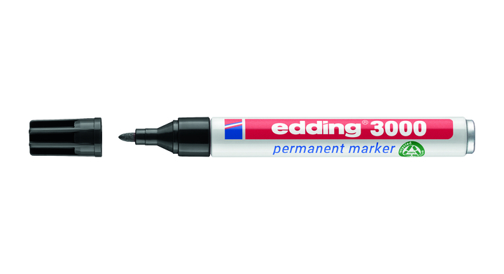 Edding 3000, permanent marker, 1.5-3mm rond, zwart