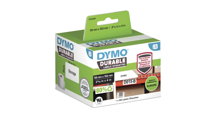 Label etiket dymo durable 19330 102mmx59mm wit(1933088)