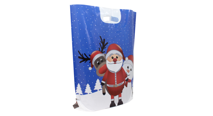 Tas, Kerst, 38x45+2x4cm, dessin Christmas Friends, wit (500)