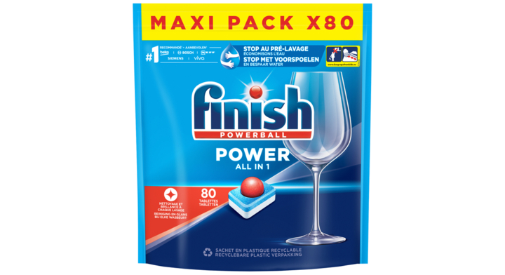 Vaatwastabletten finish all-in-one regular 80 st(3213154)