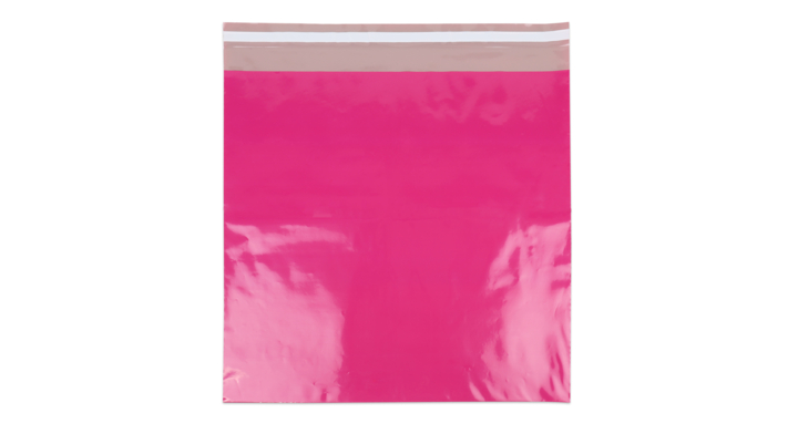 Verzendzak, plastic,  50x46cm+klep, roze (250 stuks)