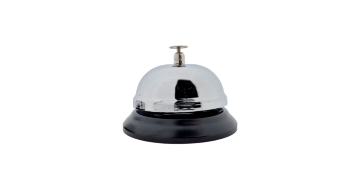 Baliebel, 85x50mm, chroom met zwarte voet, 209928 (1 stuk)