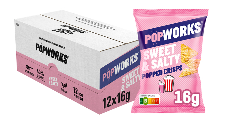 Chips popworks sweet salty 16gr(37281)