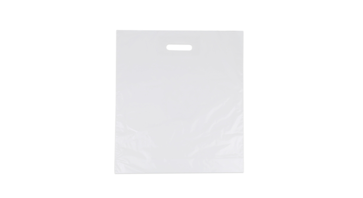 Draagtas, 45x50+2x5cm, ldpe, dkt, wit (500 stuks)