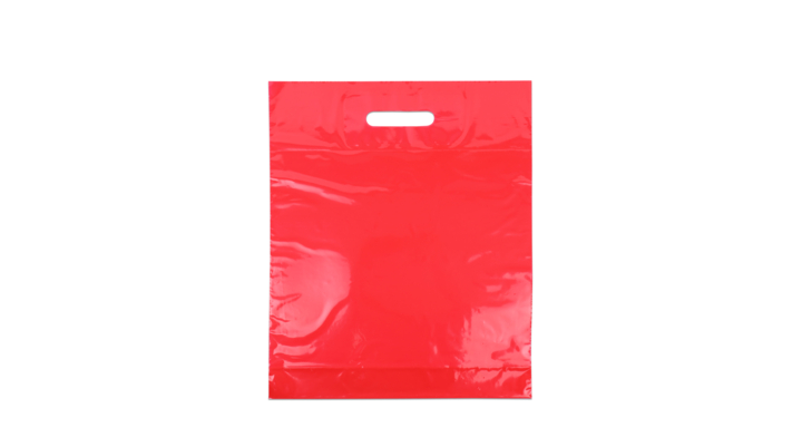 Draagtas, 35x44+2x4cm, ldpe, dkt, rood (400 stuks)