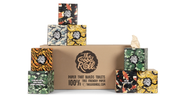 The Good Roll | Bamboe Facial Tissue | 3-Laags | The Happy | 342410903 (20 doos x 60 stuks)