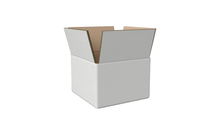 Kartonnen dozen, 240x240x290mm, B-golf, wit (1200)