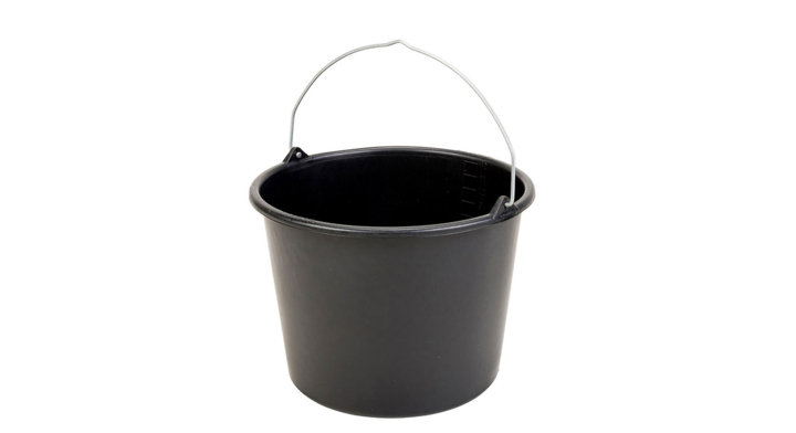 Bouwemmer zwart 12 liter(8713331007052)