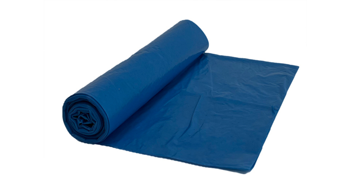 Vuilniszak | LDPE | 90x110cm | 150 Liter | T50 | Blauw (10 rollen x 20 zakken) 