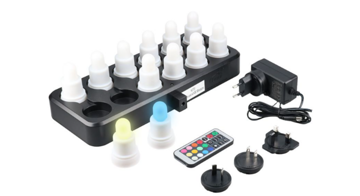Duni LED | Oplaadbare Lampjes | Set | Multicolor | 206435 (12 stuks)