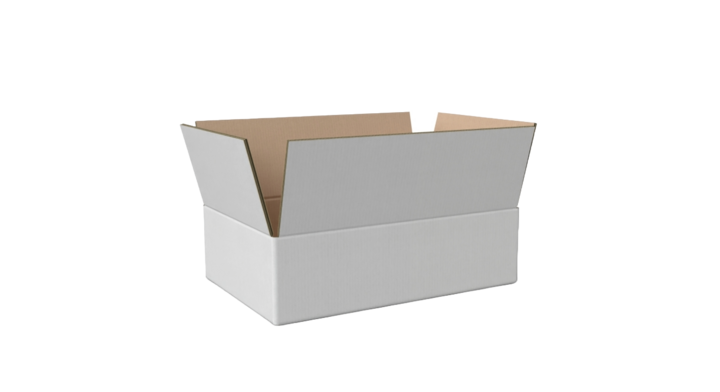 Kartonnen dozen, 274x187x104mm, B-golf, Wit