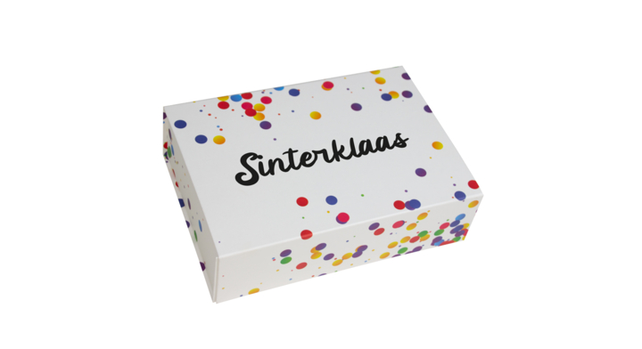 Magneetdoos, Sint, 23x23x11cm,  Sint, confetti (25 stuks)