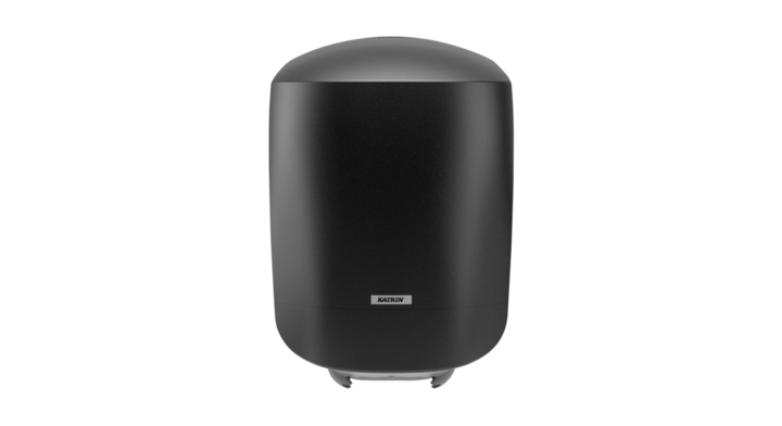 Poetspapierdispenser katrin medium zwart(82254)