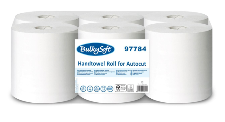 BulkySoft Classic | Handdoekrol | 160 Meter | 2-Laags | Wit | 97784 (6 stuks)