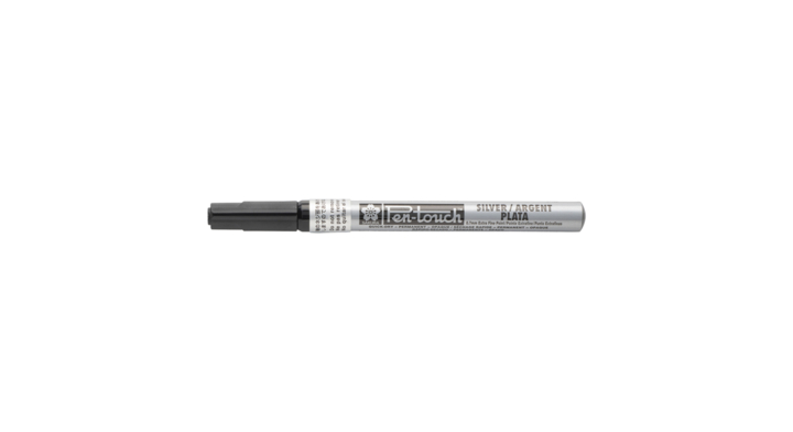 Viltstift bruynzeel pen-touch extra fijn zilver