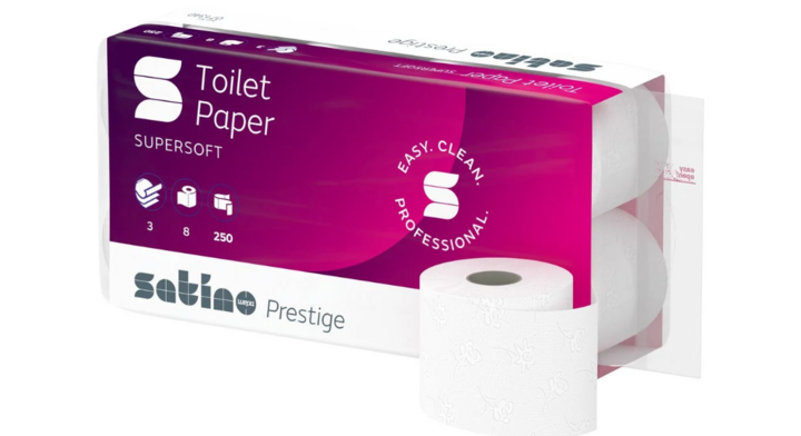 Satino Prestige | Toiletpapier | 250 Vel | 3-Laags | MT1 | Wit | 071340 (64 stuks) 