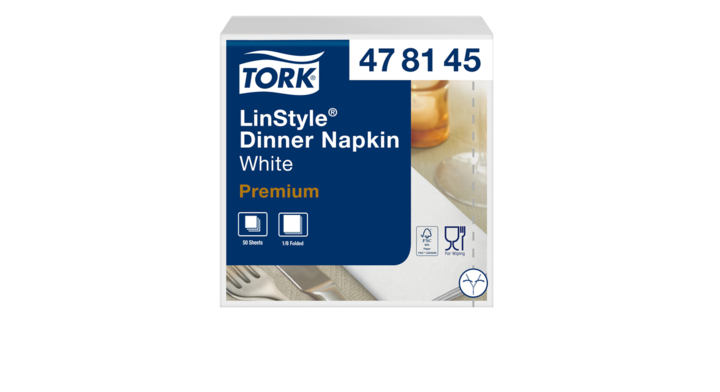 Dinerservet tork linstyle premium wit 478145(478145)